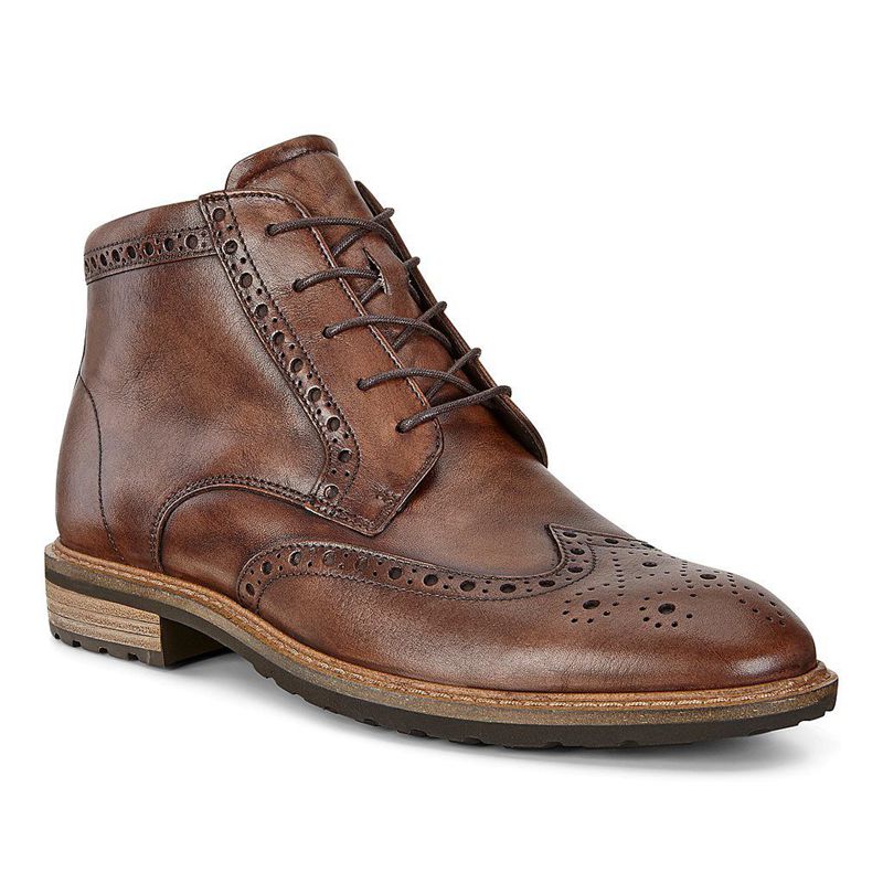 Men Boots Ecco Vitrus I - Business Shoe Brown - India SJWRFE168